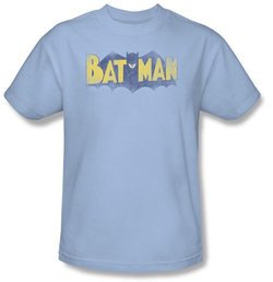 Batman Kids T-Shirt - Vintage Logo Youth Light Blue Tee