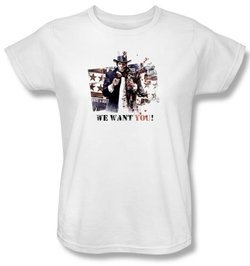 Batman Ladies T-Shirt - Arkham City We Want You White Tee