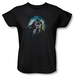 Batman Ladies T-Shirt - Bat Cave Black Tee