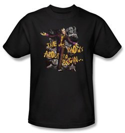 Batman T-Shirt - Arkham City About To Begin Adult Black Tee