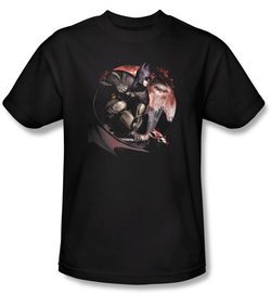 Batman T-Shirt - Arkham City Blood Moon Adult Black Tee