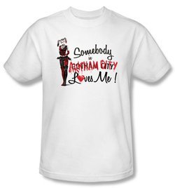 Batman T-Shirt - Arkham City Somebody Loves Me Adult White Tee