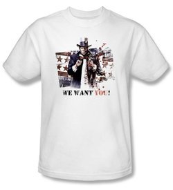 Batman T-Shirt - Arkham City We Want You Adult White Tee