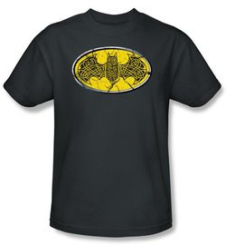 Batman T-Shirt - Celtic Shield Adult Charcoal Gray Tee