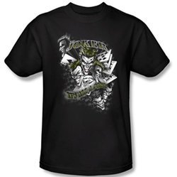 Batman T-Shirt - Its All A Joke Adult Black Tee