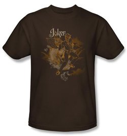 Batman T-Shirt - Joker Explosion Adult Brown Tee