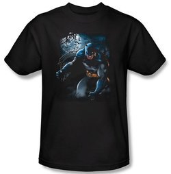 Batman T-Shirt - Light Of The Moon Adult Black Tee