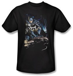 Batman T-Shirt - Perched Adult BlackTee