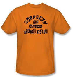 Batman T-Shirt - Property Of Arkham Adult Orange Tee