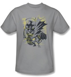 Batman T-Shirt - Symbiotic Adult Silver Tee