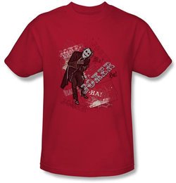 Batman T-Shirt - Unbalanced Deck Adult Red Tee