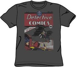 Batman T-shirt - Batman Detective #27 Distressed Adult Black Tee