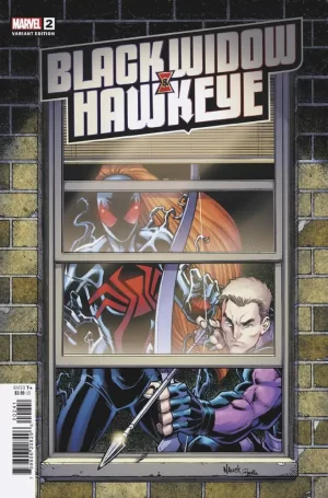 Black Widow and Hawkeye #2 (Nauck Windowshades Variant)