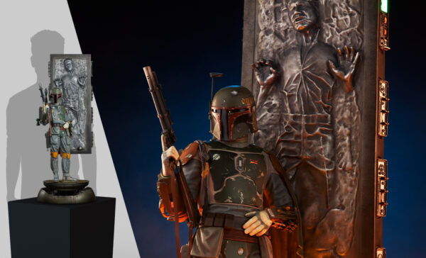 Boba Fett and Han Solo in Carbonite Star Wars Premium Format™ Figure