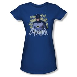 Classic Batman Shirt Juniors Theme Song Royal Blue T-Shirt