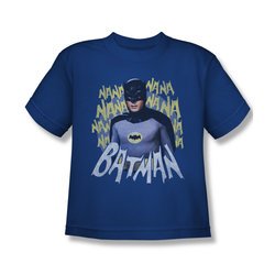 Classic Batman Shirt Kids Theme Song Royal Blue T-Shirt