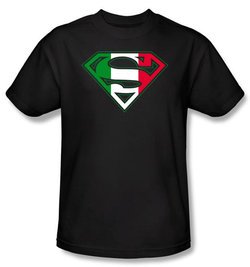 Clearance - Mens ITALIAN SUPERMAN Shield T-shirt - Black