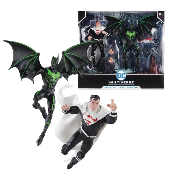 DC Collector 7in Batman Beyond V Jl Superman Action Figure 2pk Cs