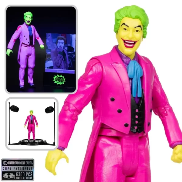 DC Retro Batman Classic TV Joker Black Light Gold Label 7in Action Figure