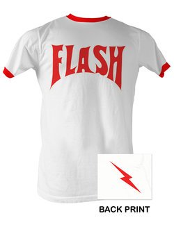 Flash Bolt Ringer T-Shirt - White/Red