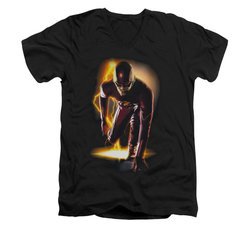 Flash Shirt Slim Fit V-Neck Ready Black T-Shirt