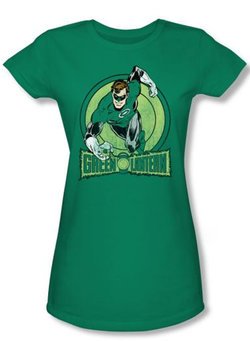 Green Lantern Juniors T-shirt Flying Kelly Green Tee