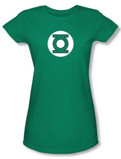 Green Lantern Juniors T-shirt Green Lantern Logo Kelly Green Tee