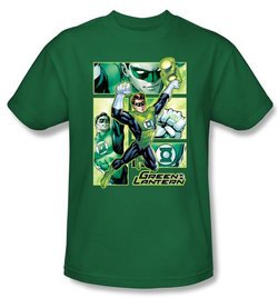 Green Lantern Kids Shirt Panels Justice League Kelly Green Youth Tee