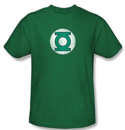 Green Lantern Kids T-shirt Distressed Logo Youth Kelly Green Tee