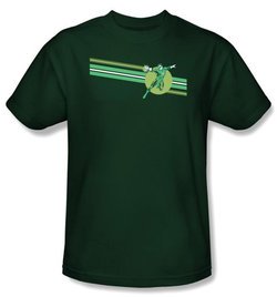 Green Lantern Kids T-shirt Lantern Stripe Logo Hunter Green Youth Tee