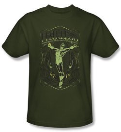 Green Lantern T-shirt Fearless DC Comics Army Green Tee