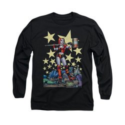 Harley Quinn Shirt Hammer Time Long Sleeve Black Tee T-Shirt