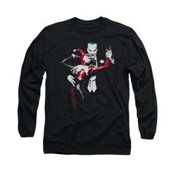 Harley Quinn Shirt Harley And The Joker Long Sleeve Black Tee T-Shirt