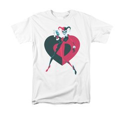 Harley Quinn Shirt Heart White T-Shirt