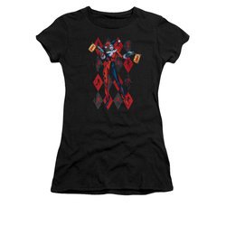 Harley Quinn Shirt Juniors Pow Pow Black T-Shirt