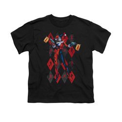 Harley Quinn Shirt Kids Pow Pow Black T-Shirt