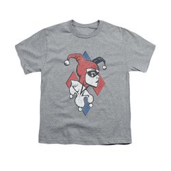 Harley Quinn Shirt Kids Profile Athletic Heather T-Shirt