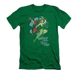 Harley Quinn Shirt Slim Fit Harley And Ivy Kelly Green T-Shirt