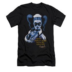 Harley Quinn Shirt Slim Fit Inmate Black T-Shirt