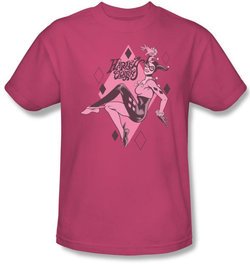 Harley Quinn T-shirt - Harley Quinn Batman Adult Hot Pink Tee