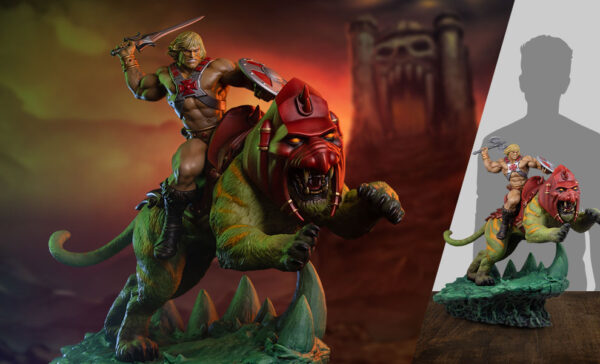 He-Man and Battle Cat Classic Deluxe Masters of the Universe Maquette