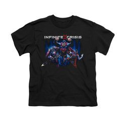 Infinite Crisis Shirt Kids Superman Black T-Shirt