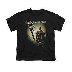 Injustice Gods Among Us Shirt Kids Wonderwoman VS Superman Black T-Shirt