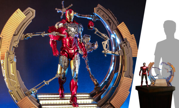 Iron Man Mark VI (2.0) with Suit-Up Gantry Marvel Sixth Scale Figure Set