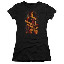 Justice League Movie Juniors Shirt Wonder Woman Black T-Shirt