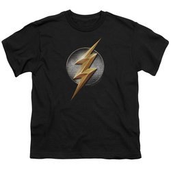 Justice League Movie Kids Shirt Flash Logo Black T-Shirt