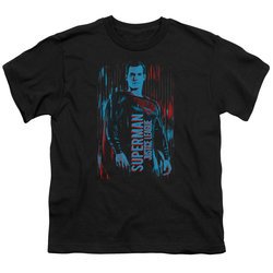 Justice League Movie Kids Shirt Superman Black T-Shirt