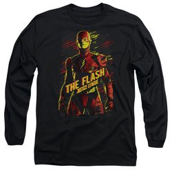 Justice League Movie Long Sleeve Shirt The Flash Black Tee T-Shirt