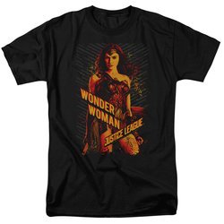 Justice League Movie Shirt Wonder Woman Black T-Shirt