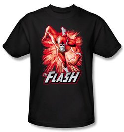 Justice League T-shirt The Flash Red and Gray Black Tee